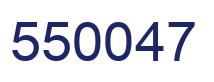 Number 550047 blue image
