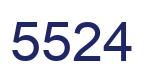 Número 5524 imagen azul