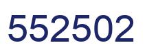 Number 552502 blue image