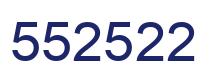 Number 552522 blue image