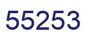 Number 55253 blue image