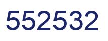 Number 552532 blue image