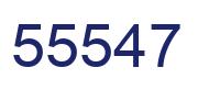 Number 55547 blue image