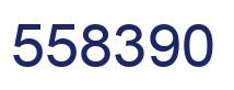 Number 558390 blue image