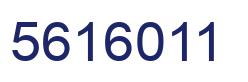 Number 5616011 blue image