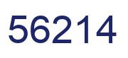 Number 56214 blue image