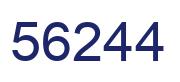 Number 56244 blue image