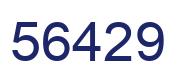 Number 56429 blue image