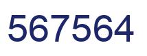 Number 567564 blue image