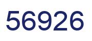 Number 56926 blue image