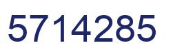 Number 5714285 blue image