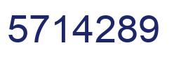 Number 5714289 blue image