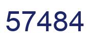 Number 57484 blue image
