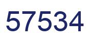 Number 57534 blue image