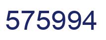 Number 575994 blue image