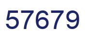 Number 57679 blue image
