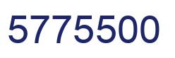 Number 5775500 blue image