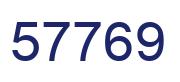 Number 57769 blue image