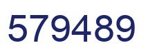 Number 579489 blue image