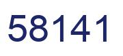 Number 58141 blue image