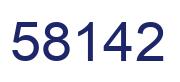 Number 58142 blue image