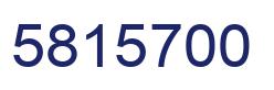Number 5815700 blue image