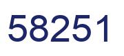 Número 58251 imagen azul