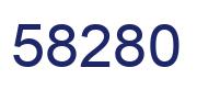 Number 58280 blue image