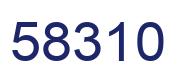 Number 58310 blue image
