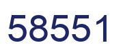 Number 58551 blue image