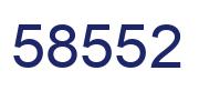 Number 58552 blue image