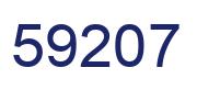 Number 59207 blue image