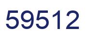 Número 59512 imagen azul