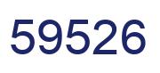 Number 59526 blue image