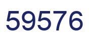 Number 59576 blue image