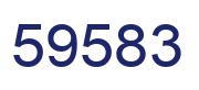 Number 59583 blue image