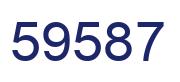 Number 59587 blue image