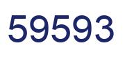 Number 59593 blue image