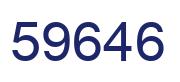 Number 59646 blue image