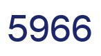 Número 5966 imagen azul