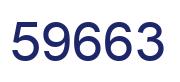 Number 59663 blue image