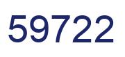 Number 59722 blue image