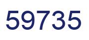 Number 59735 blue image