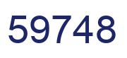Number 59748 blue image