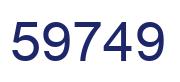 Number 59749 blue image