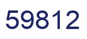 Number 59812 blue image