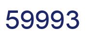 Number 59993 blue image