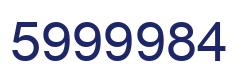Number 5999984 blue image