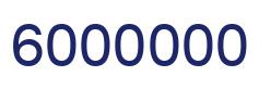Número 6000000 imagen azul