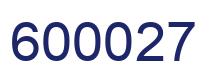 Number 600027 blue image